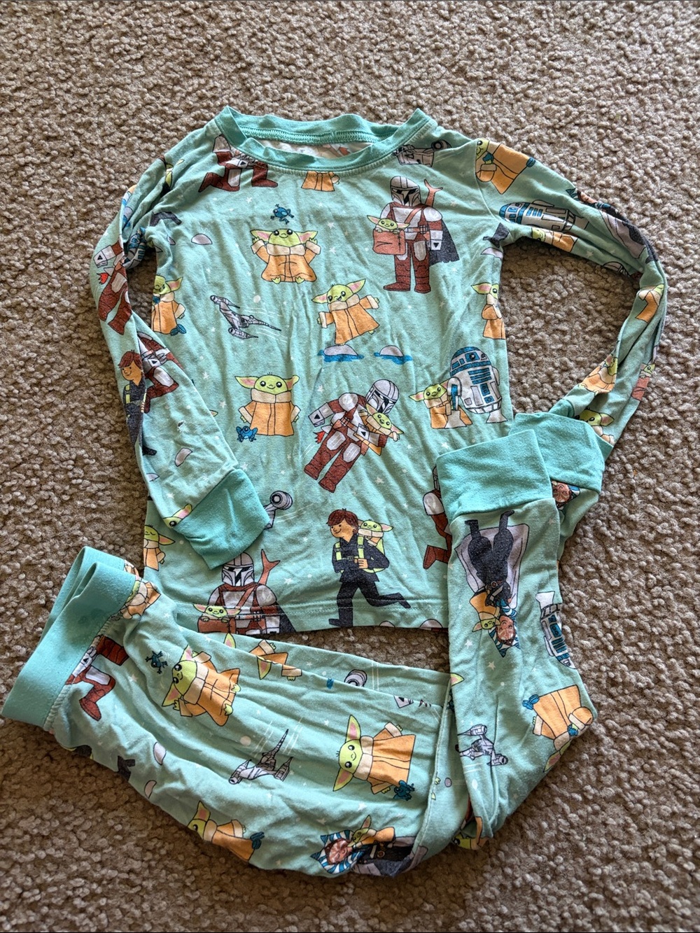 B62 Little Sleepies Bamboo LS 2pc PJs, Star Wars 2t PILLING